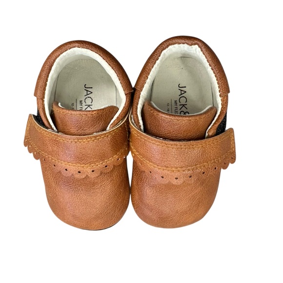 Jack & Lily Other - Jack & Lily My‎ Moc Brown Leather Baby Shoes Size 12-18 months